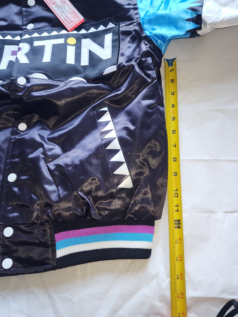 HEATHER CLASSICS MEN'S MARTIN DAMN GINA SATIN JACKET BLACK/PURPLE SIZE SMALL NWT - Picture 10 of 14